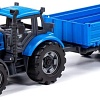 Трактор Полесье Прогресс с бортовым прицепом инерционный 91253