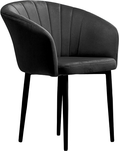 Стул с подлокотниками Памир Версаль F83 Поворотный (серый/черная опора)