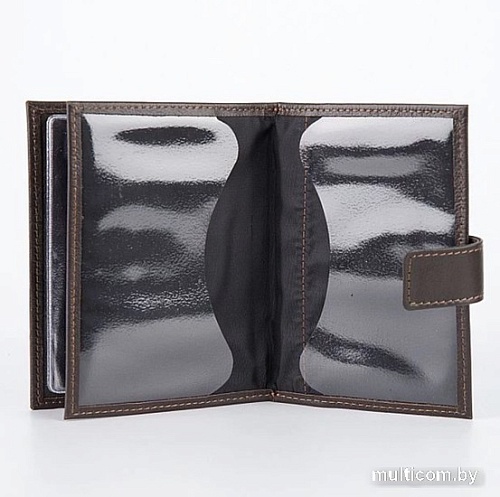 Портмоне с автодокументами Poshete 604-077M-BRW (коричневый)