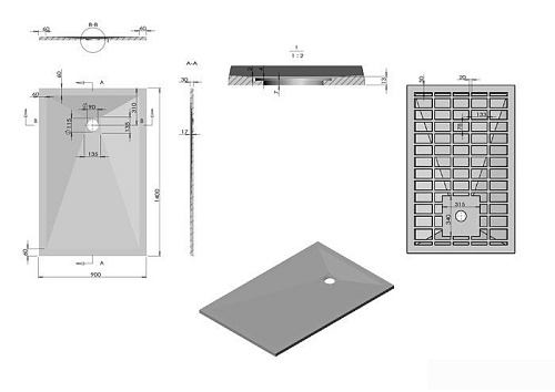 Душевой поддон Vincea VST-4SR9014A 140x90