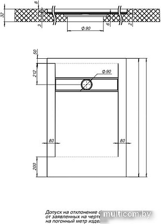 Душевой поддон Aquanet Delight New 160x90 258901 158,7x89