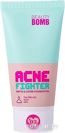 Декоративная косметика для лица Beauty Bomb Acne Fighter Matte & Cover Foundation тон 03 (25мл)