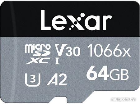 Карта памяти Lexar microSDXC LMS1066064G-BNANG 64GB (с адаптером)