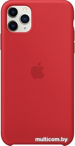 Чехол Apple Silicone Case для iPhone 11 Pro Max (красный)