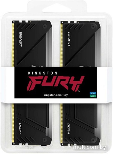Kingston FURY Beast RGB 2x32ГБ DDR4 2666 МГц KF426C16BB2AK2/64