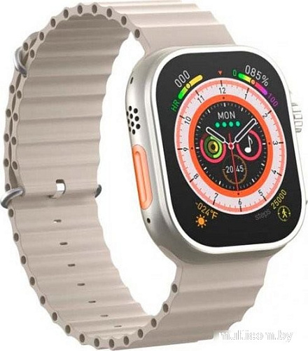 Умные часы XO M9 Ultra (серебристый, с серым силиконовым ремешком)