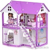 Кукольный домик Krasatoys Светлана с мебелью 000251 (белый/сиреневый)