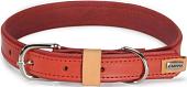 Ошейник Camon DA096/D (кожаный красный с синтетической подкладкой)