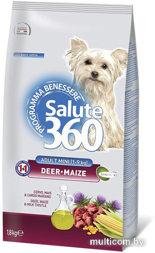 Сухой корм для собак Pet360 Salute 360 Dog Adult Mini с олениной и кукурузой 1.8 кг