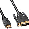 Кабель Buro HDMI-19M-DVI-D-5M