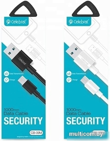 Кабель Celebrat CB-09 Lightning (1 м, белый)