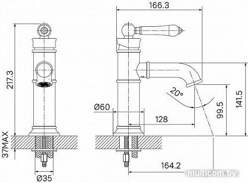 Смеситель IDDIS Oxford OXFSB00i01 (хром)