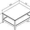 Журнальный столик Лузалес Кодзув 100x75x49 (белый)