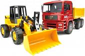 Bruder MAN Construction truck with articulated road loader 02752