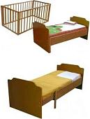 Кроватка-трансформер Красная звезда Эрика С653 (вишня)