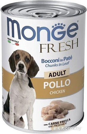 Сухой корм для собак Monge Fresh Chunks in Loaf мясной рулет из курицы (400 г)