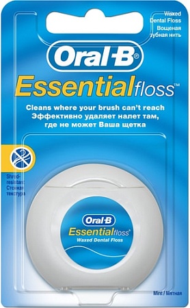 Зубная нить Oral-B Essential Floss Вощеная 50 м