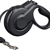 Поводок-рулетка Fida Styleash лента 5 м L 202651 (черный)