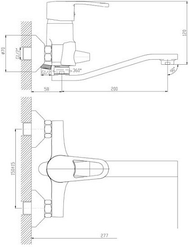 Смеситель Decoroom DR67044