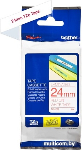 Картридж-лента для термопринтера Brother TZe-252 (24 мм, 8 м)