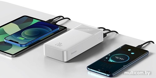 Портативное зарядное устройство Baseus Bipow Digital Display PPDML-N02 30000mAh (белый)