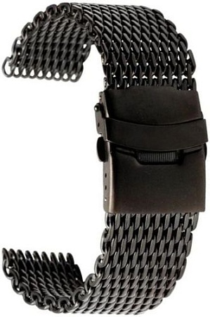 Браслет Rumi Shark металлический 20 мм (черный)