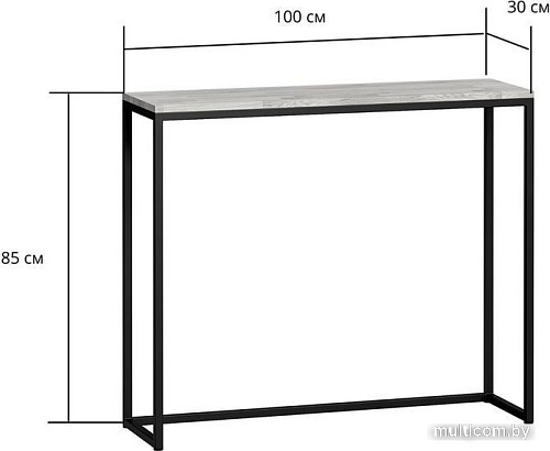 Консольный стол LoftyHome Мальборк 1627983 (мрамор блэк/золотой)