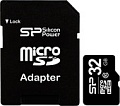 Карта памяти Silicon-Power microSDHC (Class 10) 32GB + адаптер (SP032GBSTH010V10-SP)