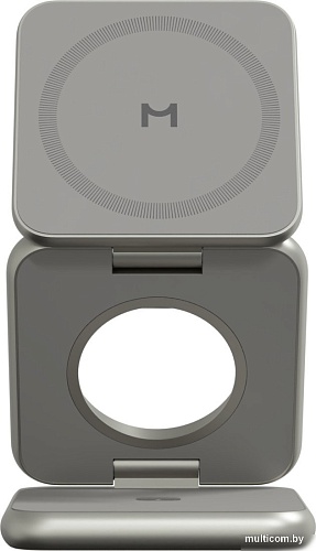 Беспроводное зарядное Magssory Fold Pro 3 в 1 WCH063 (титановый)