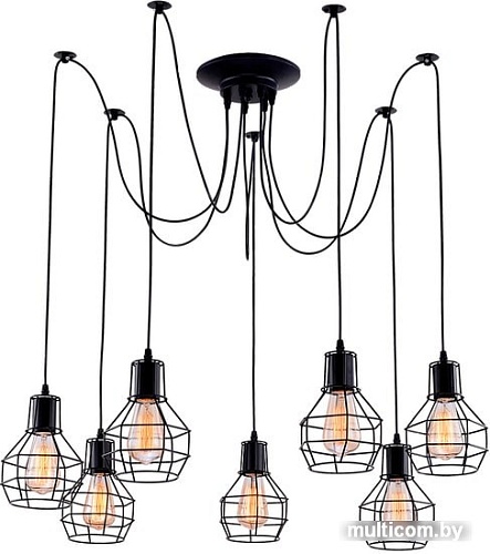 Подвесная люстра Arte Lamp Spider A1109SP-7BK
