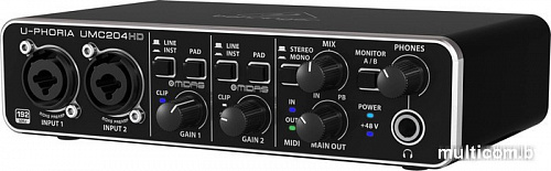 Аудиоинтерфейс BEHRINGER U-Phoria UMC204HD