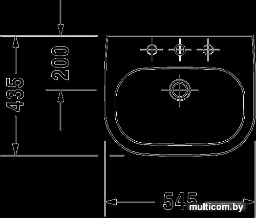 Умывальник Duravit D-Code 54.5x43.5 (0337540000)