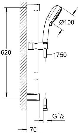 Душевой гарнитур Grohe New Tempesta Cosmopolitan 100 27786002