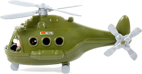 Игрушечный транспорт Полесье Вертолет военный Альфа 72443 (зеленый)