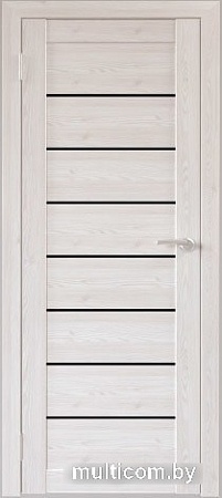 Межкомнатная дверь Юни Бона 01 (ч) 70x200 (лиственица сибиу/черное белое)