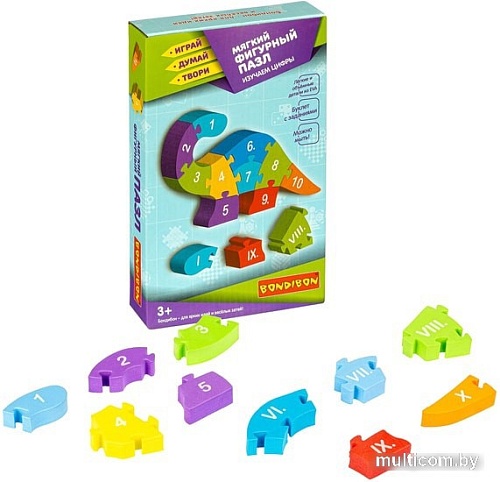 Мозаика/пазл Bondibon Динозаврик Изучаем цифры ВВ4218