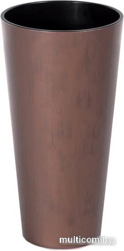 Кашпо Prosperplast Tubus Slim Corten DTUS300C-7601U (черный/коричневый)
