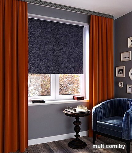 Рулонные шторы Legrand Фрост 52x175 (темно-синий)