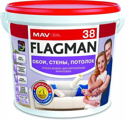 Краска Flagman ВД-АК-2038 5л (белый)