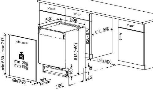 Встраиваемая посудомоечная машина Hotpoint-Ariston HI 5D84 DW