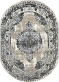 Ковер для жилой комнаты Bossan Rome D074A-GRI-BEJ-OVAL (2x2.9)