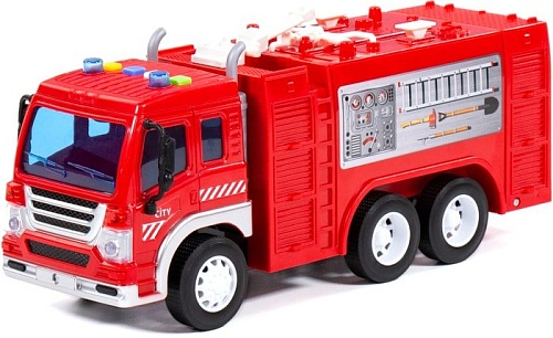 Игрушечный транспорт Полесье Сити автомобиль-пожарный инерционный 86396 (красный)