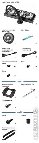 Жидкостное охлаждение для процессора Arctic Liquid Freezer III 360 A-RGB Black ACFRE00144A