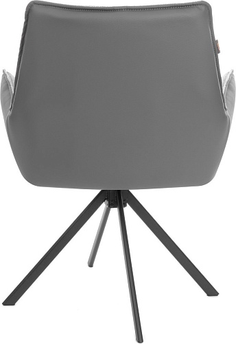 Стул с подлокотниками TetChair Мурано опора 360 (велюр/букле (HYP)/экокожа, светло-серый/графит)