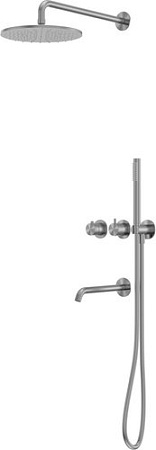 Душевая система Abber Wasser Kreis 316 AF8150BGG (оружейная сталь брашированная)