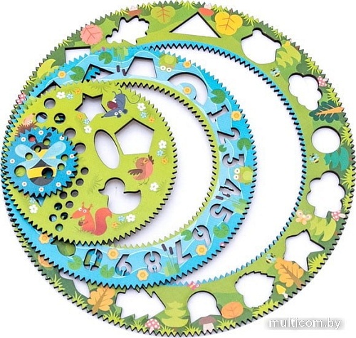 Трафарет WoodLand Toys Лес. Спирограф для рисования 122101