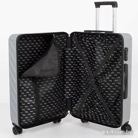 Чемодан-спиннер Mr.Bag 338-9101/5-24SLV (серебристый)