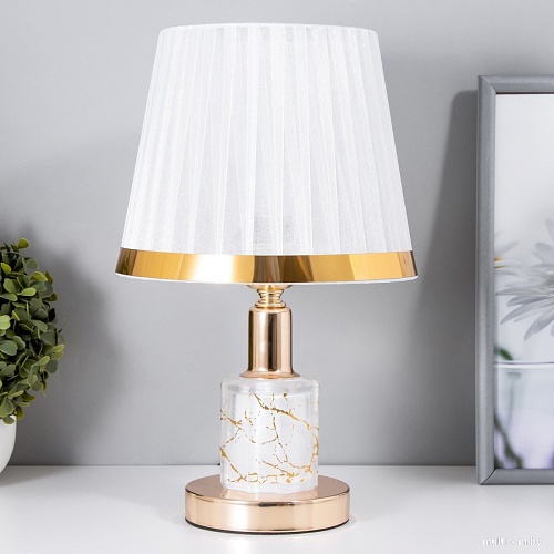 Торшер Risalux Джустина 7824048 (белый/золото)