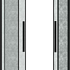 Душевой уголок Grossman Galaxy 110х80х195 300.K33.01.11R80L.21.02 (черный матовый/стекло шиншилла)