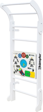 Детский спортивный комплекс Kampfer Baby Step Busyboard (жемчужный/бизиборд белый)